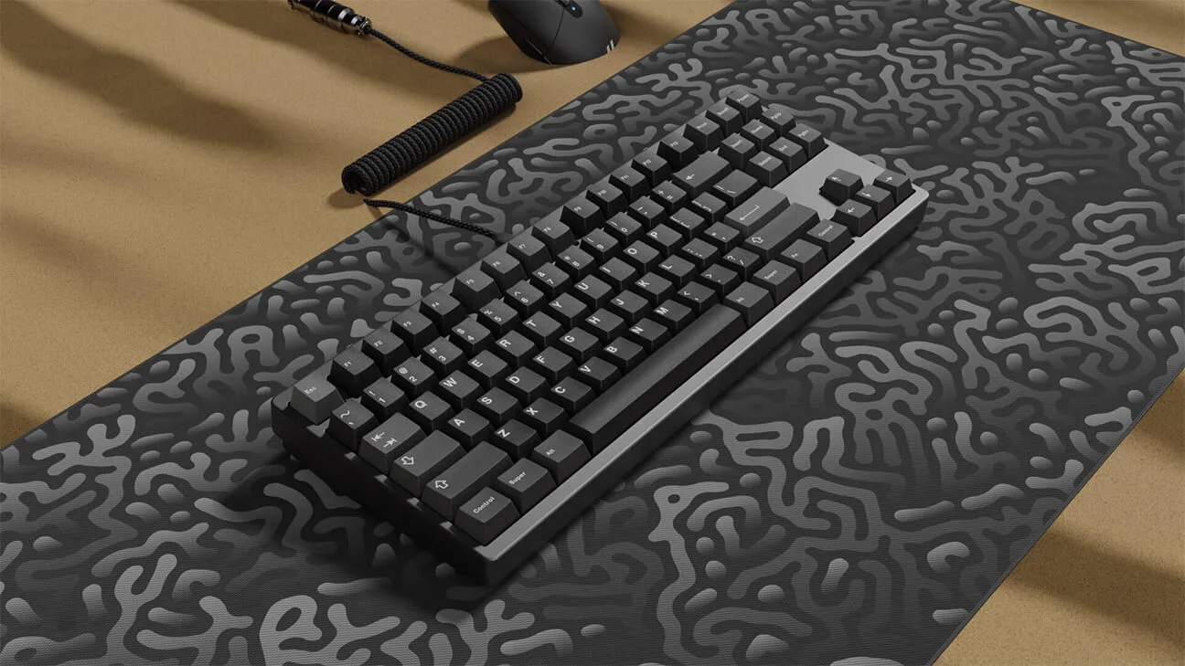 coral black deskmat by zuiver.one